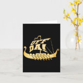 Uff Da! Ancient Viking Ship - Funny Midwest Boatin Karte (Gelbe Blume)