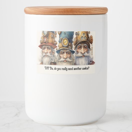 Uff Da Candy oder Cookie Guardian Gnome Lebensmitteletikett (Vorderseite)