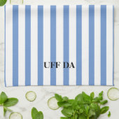 Uff Da Dusty Blue Kitchen Handtücher (Gefaltet)