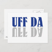 UFF DA Funny Scandinavian Postkarte (Vorne/Hinten)