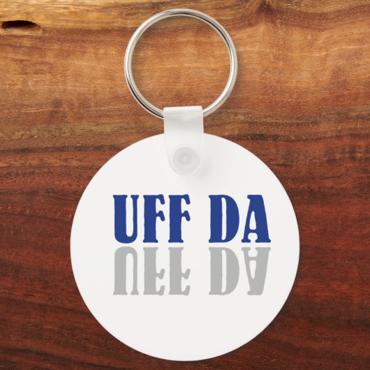 UFF DA Funny Scandinavian Schlüsselanhänger (Vorderseite)
