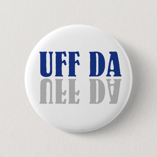 UFF DA Funny Skandinavien Button (Vorderseite)
