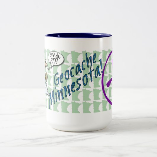 Uff DA! Geocache Minnesota Zwei-Ton Tasse (Mittel)