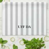 Uff Da Light Gray Kitchen Handtücher (Gefaltet)