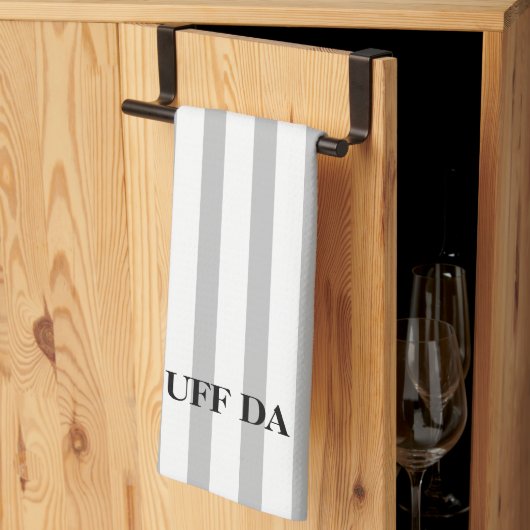 Uff Da Light Gray Kitchen Handtücher (Drittel gefaltet)