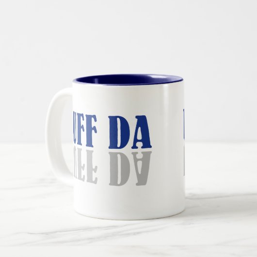 UFF DA lustiger skandinavischer schwedischer Zweifarbige Tasse (Vorderseite Links)