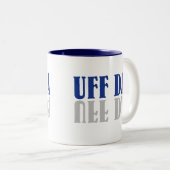 UFF DA lustiger skandinavischer schwedischer Zweifarbige Tasse (VorderseiteRechts)