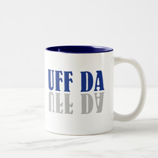 UFF DA lustiger skandinavischer schwedischer Zweifarbige Tasse (Rechts)