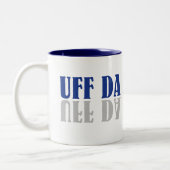 UFF DA lustiger skandinavischer schwedischer Zweifarbige Tasse (Links)