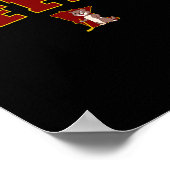 Uff-da Minnesota State Map Hockey Logo Grafik Mn  Poster (Ecke)