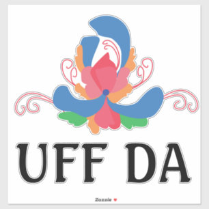 UFF DA Modernes Rosepainting Aufkleber