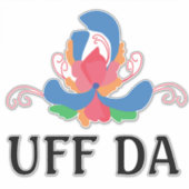 UFF DA Modernes Rosepainting Aufkleber (Vorderseite)