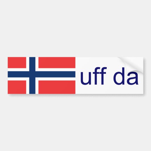 Uff DA Norwegen lustiger Norweger Autoaufkleber (Vorne)