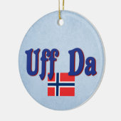 Uff DA Norwegen norwegischer skandinavischer Keramik Ornament (Links)
