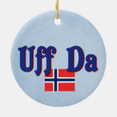 Uff DA Norwegen norwegischer skandinavischer Keramik Ornament (Hinten)