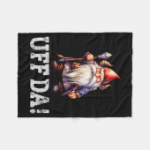Uff Da Norwegian Quote Scandinavian Viking Gnome Fleecedecke (Vorderseite (Horizontal))