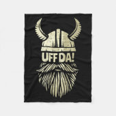 Uff Da Norwegian Quote Scandinavian Viking Helmet Fleecedecke (Vorderseite)