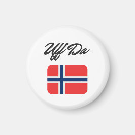 Uff Da norwegische Flagge Magnet
