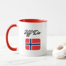 Uff Da norwegische Flagge Tasse