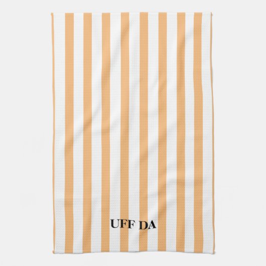Uff Da Peach Kitchen Handtücher (Vertikal)