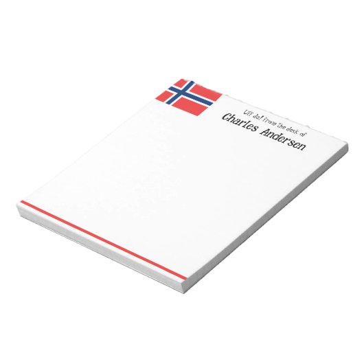 Uff da! Personalized Name Notepad Notizblock (Rotiert)