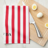 Uff Da Red Stripe Küchentücher (Viertel Falte)