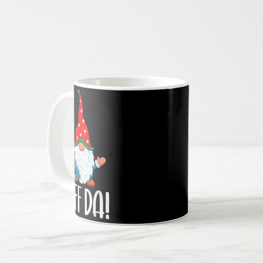 Uff Da Swediomte Gnome Christmas Kaffeetasse (Vorderseite Links)