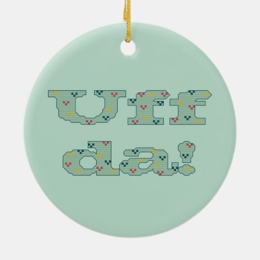 Uff DA! Verzierung Keramikornament (Hinten)