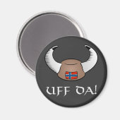 Uff Da! Viking Hat Magnet (Vorderseite/Rückseite)