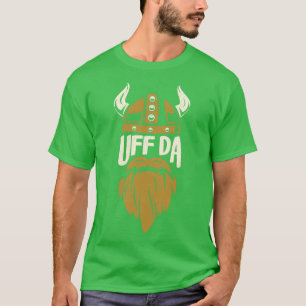 Uff Da Viking Helmet and Bart Classic TShirt