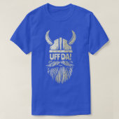 Uff Da Viking Helmet Funny Beard Skandinavier Myth T-Shirt (Design vorne)