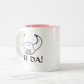 Uff DA! Viking-Hut Zweifarbige Tasse (Vorderseite Links)