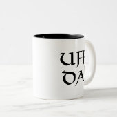 Uff DA! Zweifarbige Tasse (VorderseiteRechts)