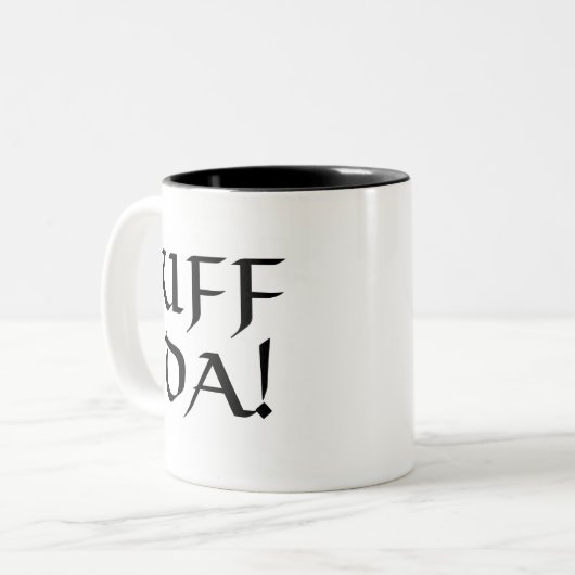 Uff DA! Zweifarbige Tasse (Vorderseite Links)