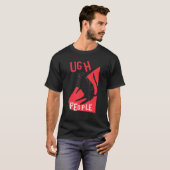 Uff Menschen Katze Grumpy T-Shirt (Vorne ganz)