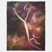 Uffington Chalk Horse Geoglyphs Gold Horse Fleecedecke (Vorderseite)