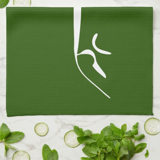 Uffington White Pferd uraltes Geoglyph-Symbol engl Geschirrtuch (Gefaltet)