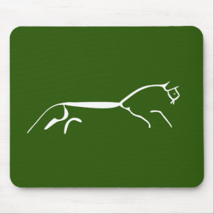 Uffington White Pferd uraltes Geoglyph-Symbol engl Mousepad