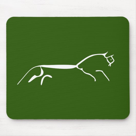 Uffington White Pferd uraltes Geoglyph-Symbol engl Mousepad (Vorne)