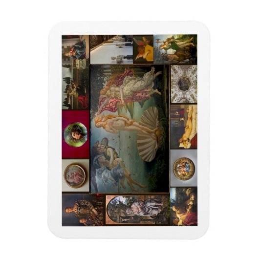 Uffizi Gallery Collage Magnet (Vertikal)