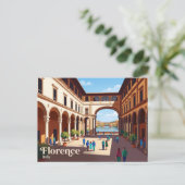 Uffizien Italien Postkarte (Stehend Vorderseite)