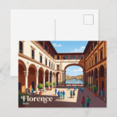 Uffizien Italien Postkarte (Vorne/Hinten)