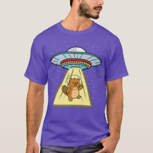 Ufo Abduction Beaver Astronaut T-Shirt
