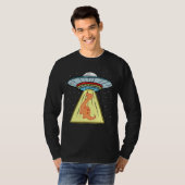 Ufo Abduction Brachiosaurus Dinosaurier T-Shirt (Vorne ganz)