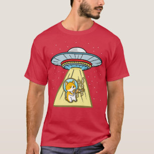 Ufo Abduction Corgi Astronaut Violin T-Shirt