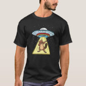 Ufo Abduction Dabbing Biber Forest Animal T-Shirt (Vorderseite)