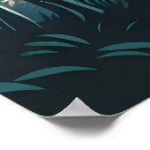 UFO Abduction Night Street Illustration Poster (Ecke)