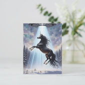UFO Abduction of a Gorgeous Unicorn Postkarte (Stehend Vorderseite)