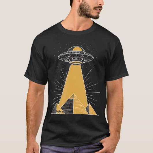 Ufo Abduction Pyramid Alien Beam Sci Fi Ufo T-Shirt (Vorderseite)