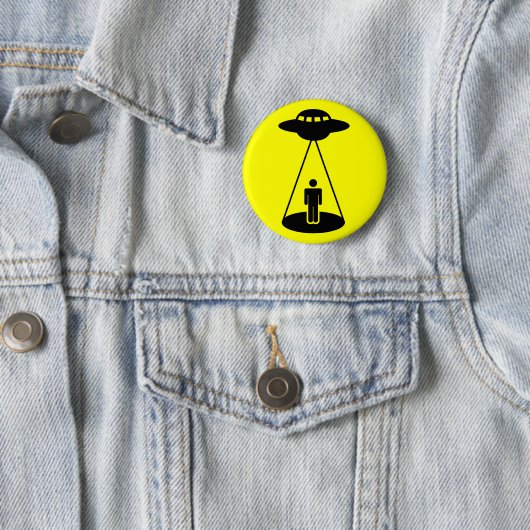 UFO-Abduktion Button (Beispiel)